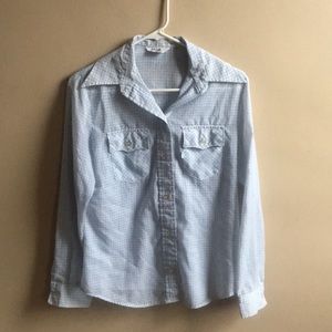 Vintage Levi’s blue gingham plaid button-down